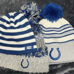 Lot of Women’s and unisex Indianapolis Colts Toboggan’s and beanie.